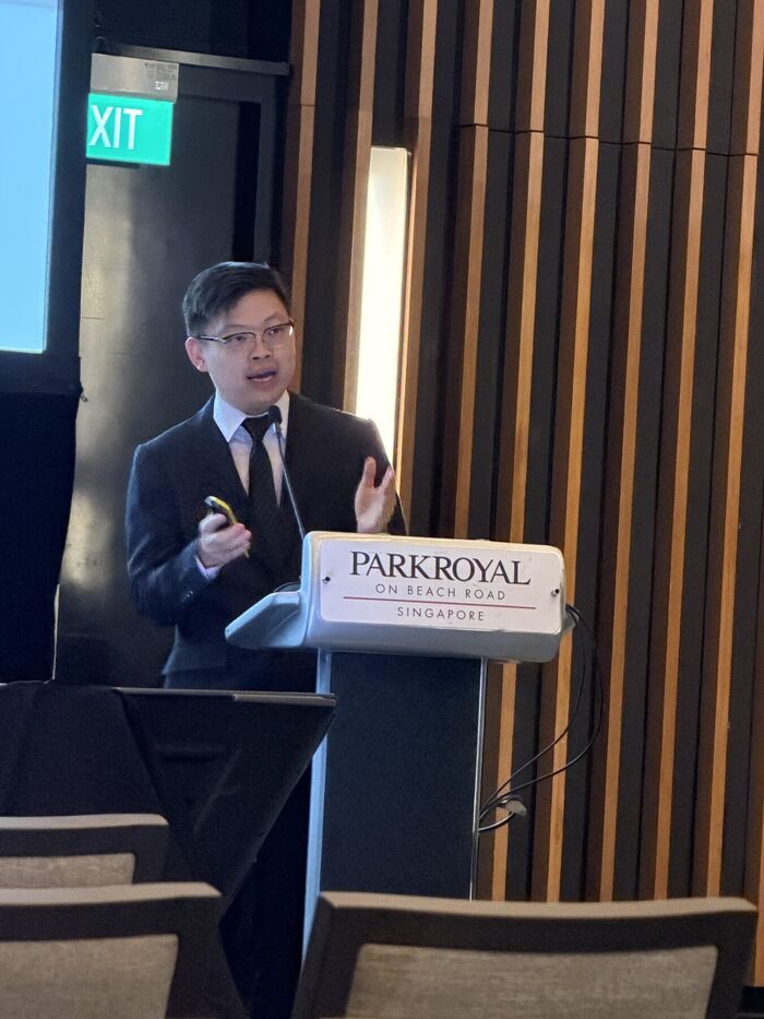 Dr Sin Yong speaking at the SAM Conference 2026, Society of Aesthetic Medicine Singapore