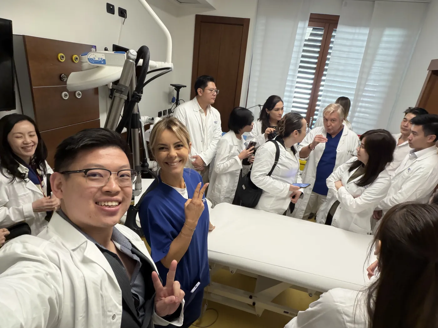 Dr Sin Yong with Dr Mikaela during the day-two demonstrations at Villa Donatello