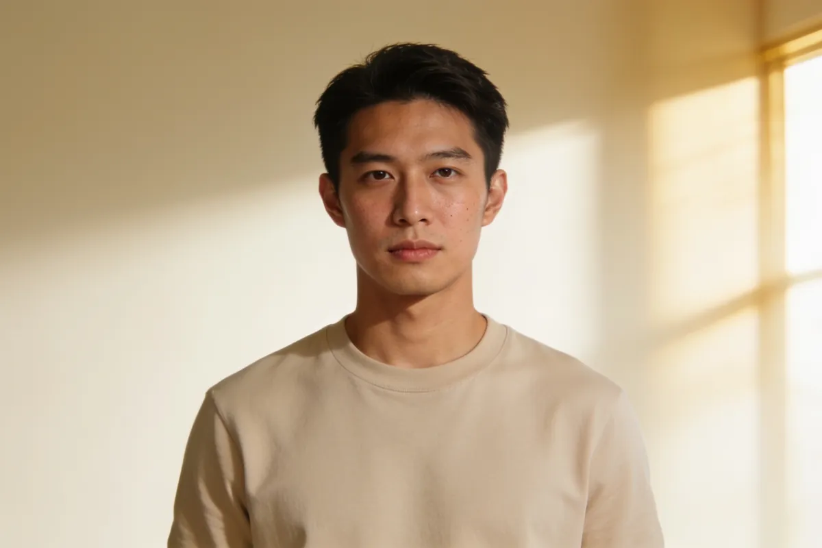 여드름 흉터의 피부결을 상징하는 연출 이미지 — 환자가 아님